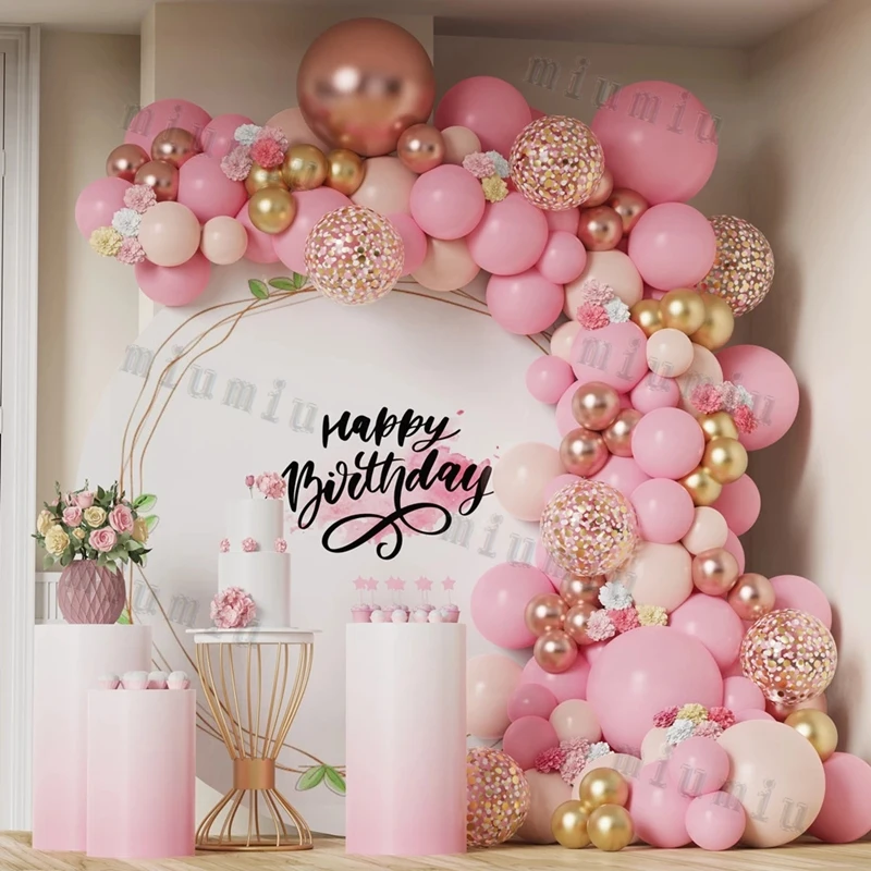 Macaron Pink Balloon Garland Arch Kit: La Scelta Perfetta per un Tema Battesimo Elegante e Memorabile
