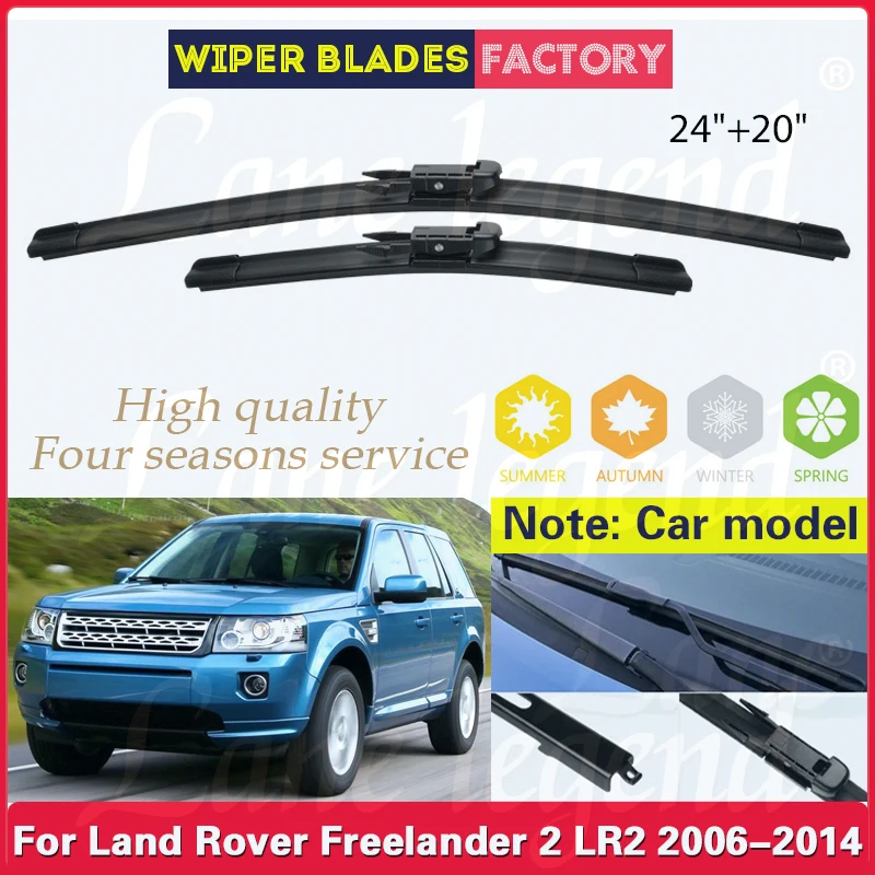 

Wiper Front Wiper Blades For Land Rover Freelander 2 LR2 2006 - 2014 Windshield Windscreen Window Brushes 24"20" Car Accessories