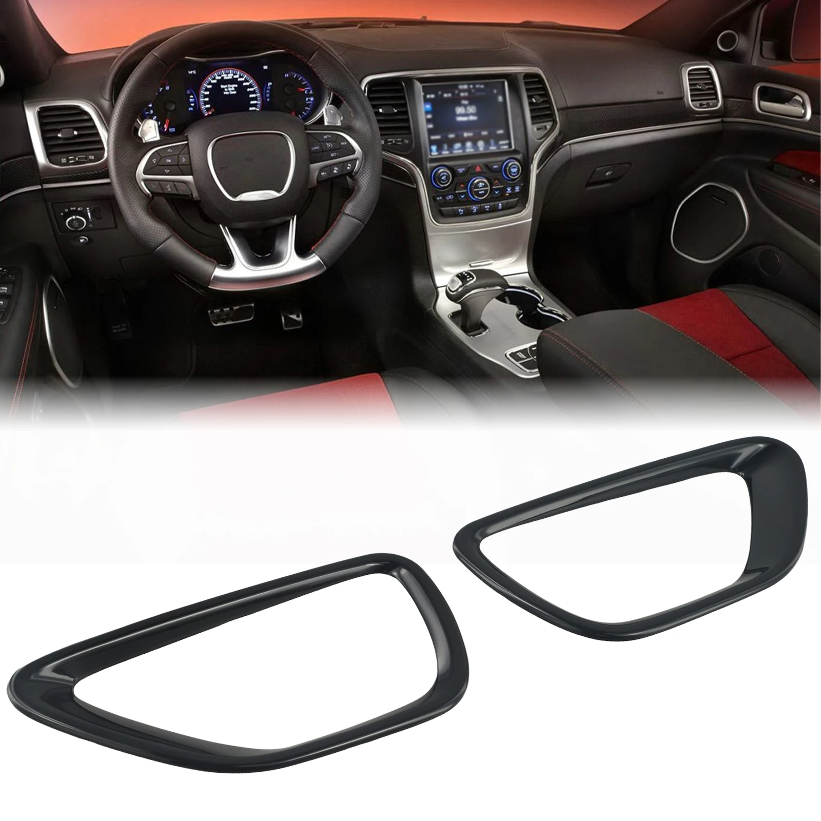 

Add a Touch of Style to Your For Jeep Grand with Front Fog Light Cover Fog Lamp Frame Trim For Cherokee1417 Black