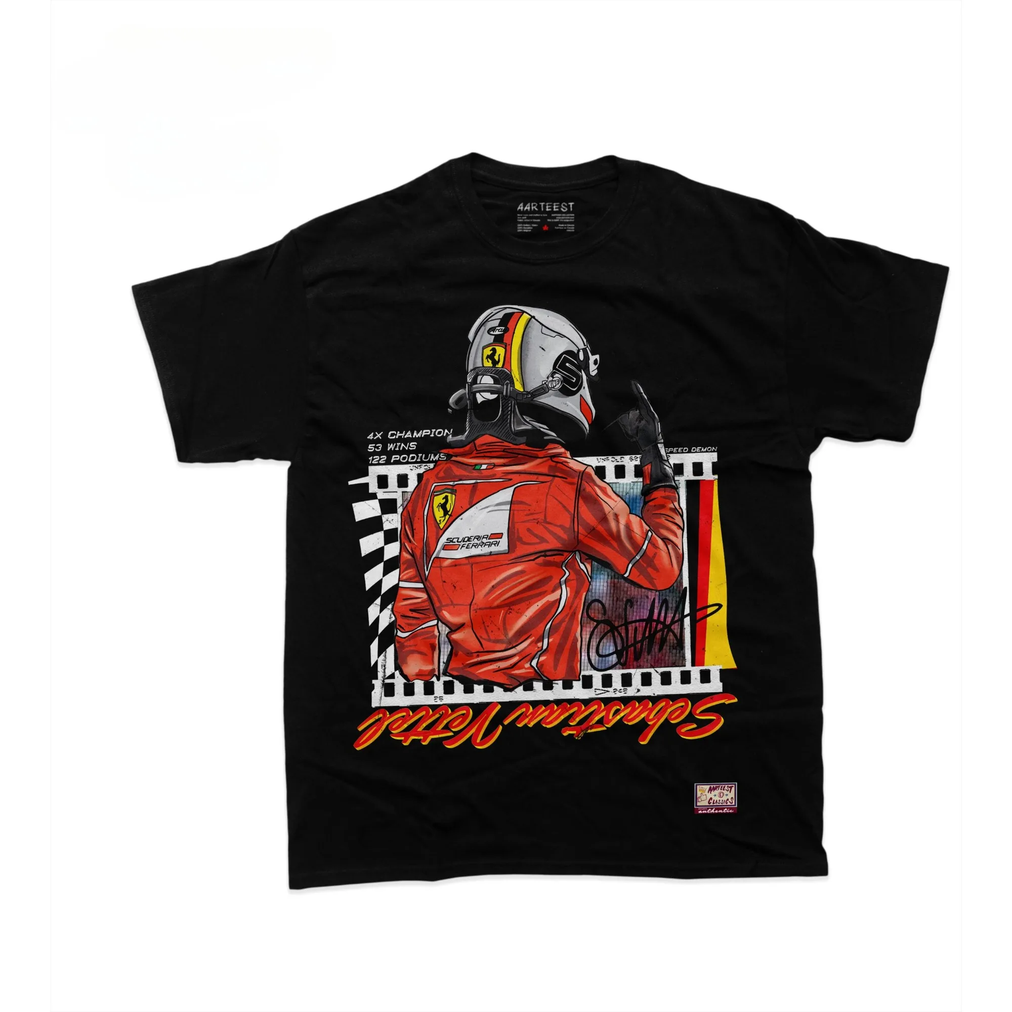 Sebastian Vettel Sommeroberteile T-Shirts für Männer Neu in Tops und T-Shirts Baumwolle Herrenbekleidung Y2k Übergroße GYM Graphic Vintage