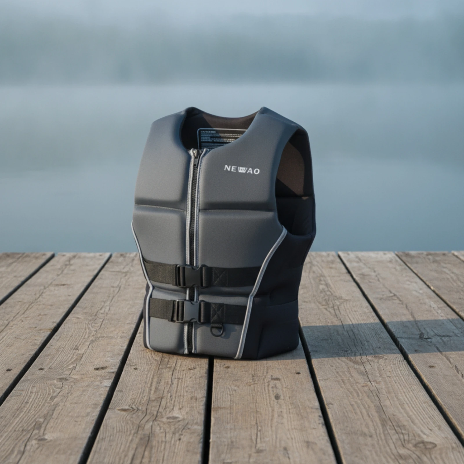 Life Vest with Adjustable Straps Secure Zippered Life Jacket Personal Flotation Device Flexible Padded for Adults, Boating