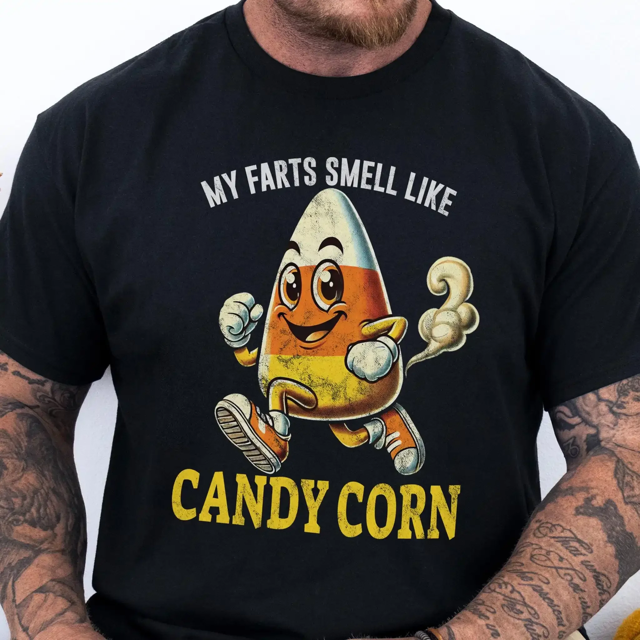 My Farts Smell Like Candy Corn Halloween T Shirt Gag For Guys Funny Farting Humor Dad Joke Lovers Spooky Season