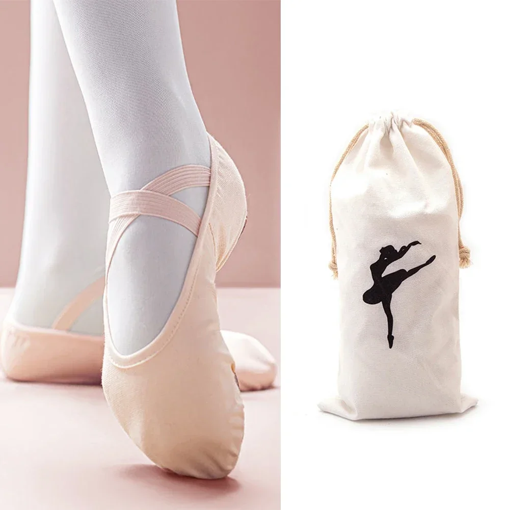 15X30CM Large Capacity Children's Ballet Shoes Storage Bag Spiny Cloth Double Drawstring Phone Dance Supplies Storage Package