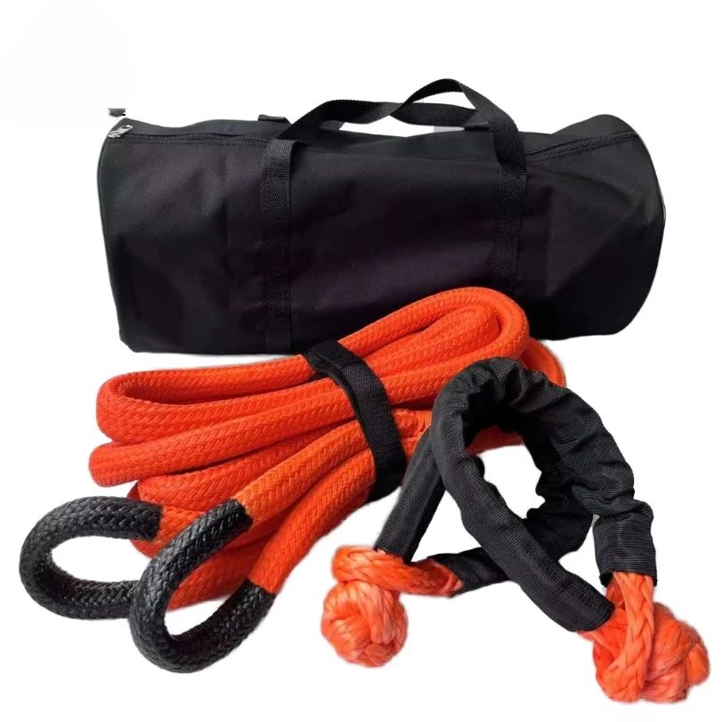 Car Towing Rope With Sheath Trailer Rope Truck Off-road Vehicle Road Rescue Rope