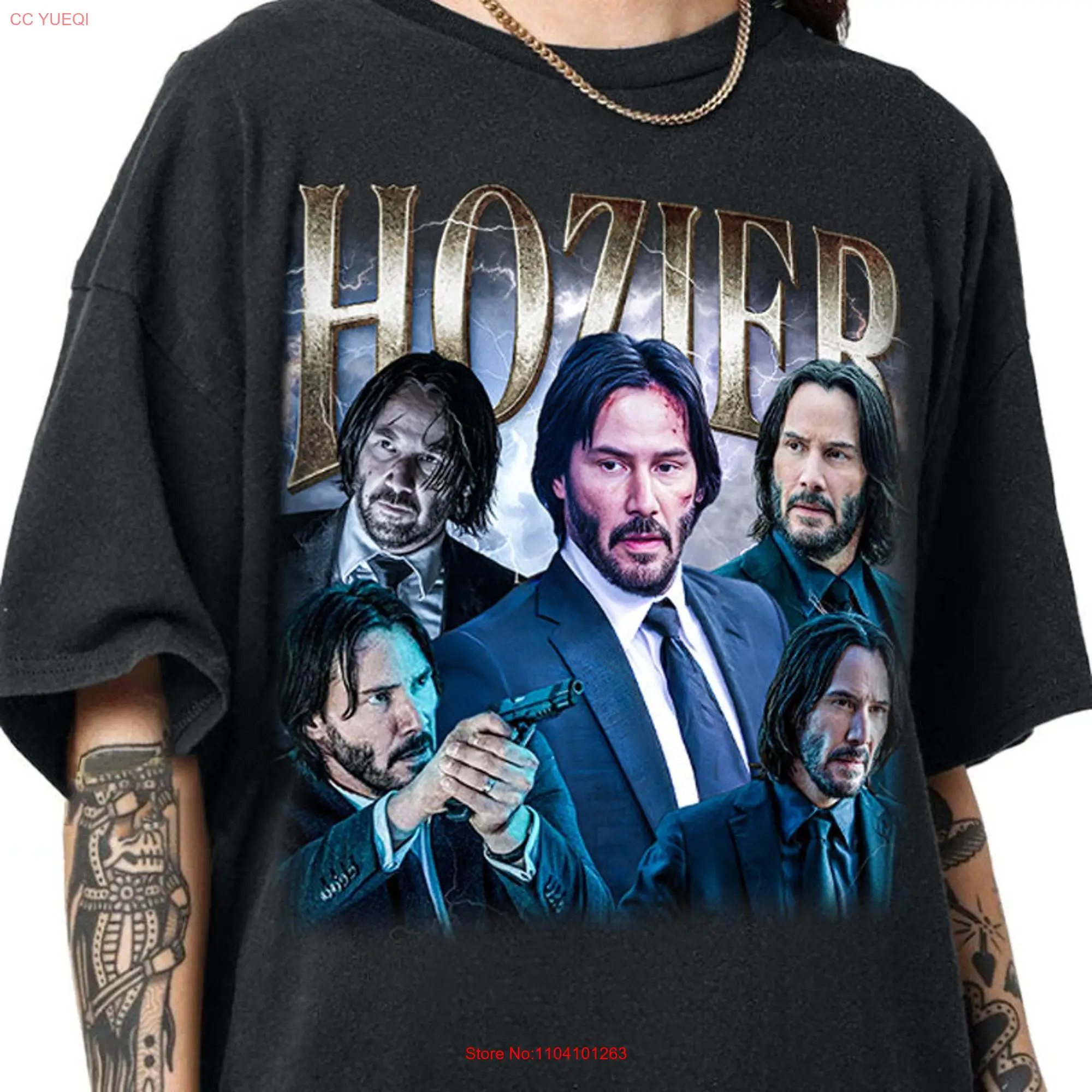 Hozier Keanu Reeves Vintage T Shirt Sirius Black SweaT Fan  long or short sleeves