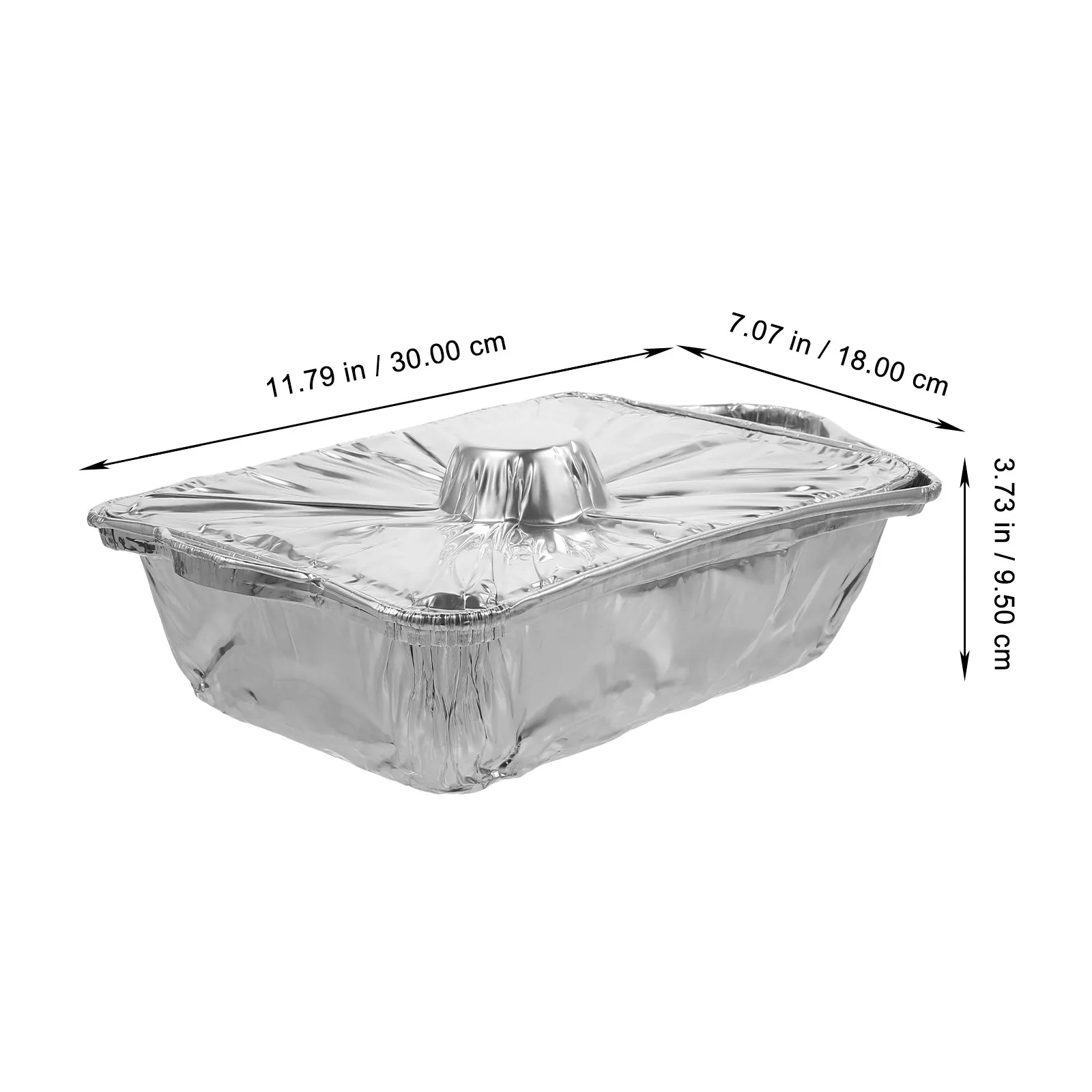 5Pcs Aluminum Foil Pot Compact Lightweight Stackable Foil Cooking Pot for Oven Microwave Air Fryer Bbq Buffet Steam Table Party