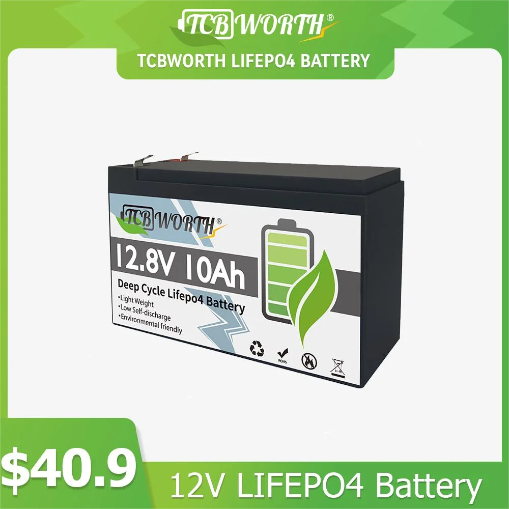 12v 10ah 12ah Lithium Lifepo4 Battery Deep Cycle Recharge Lithium Iron Phosphate Battery With Bms For Camping Solar Energy Rv