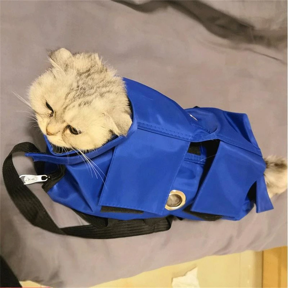 Portable Folding Cat Backpack Puppy Carrier Dog Walking Pet Accessories Cat Grooming Restraint Fixed Bags Pet Carrier Sling Bag