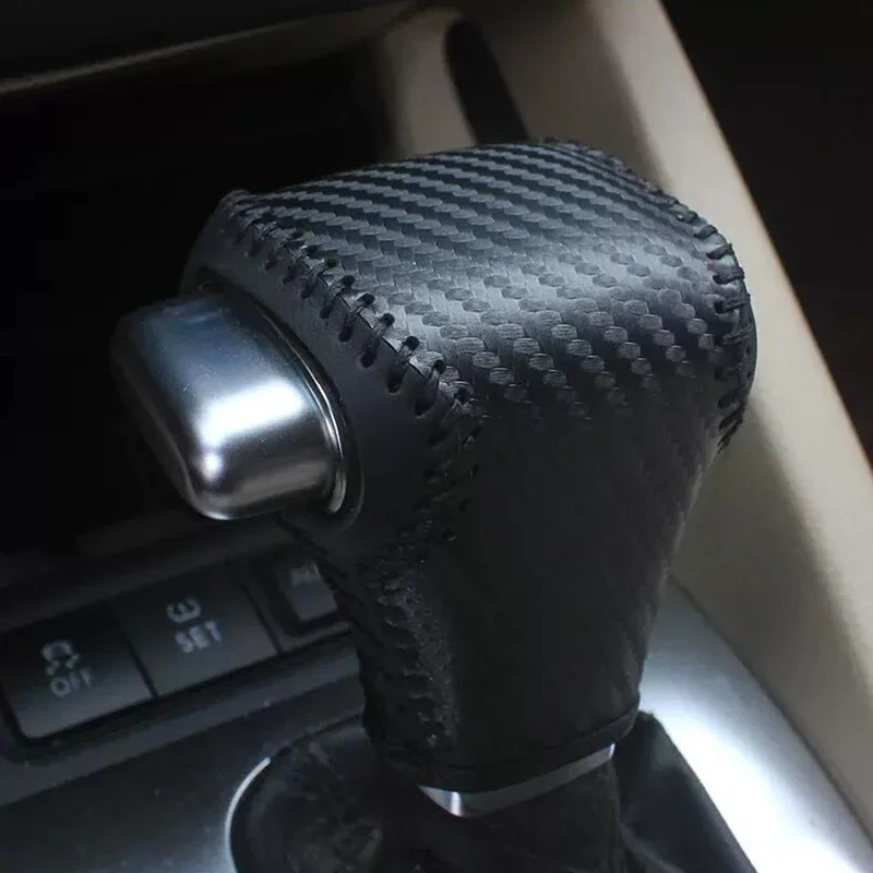 

Car Gear Shift Knob Cover For Volkswagen Golf 6 Passat Tiguan Touran Polo Sagitar Jetta Gli Leather Gear Shift Grip Handle Case