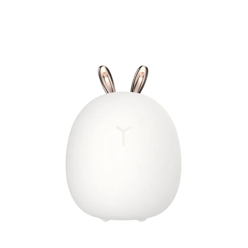 Deer Rabbit LED Night Light Soft Silicone Dimmable Night Light USB Rechargeable For Kids Baby Gift Bedside Bedroom Night Lamp D