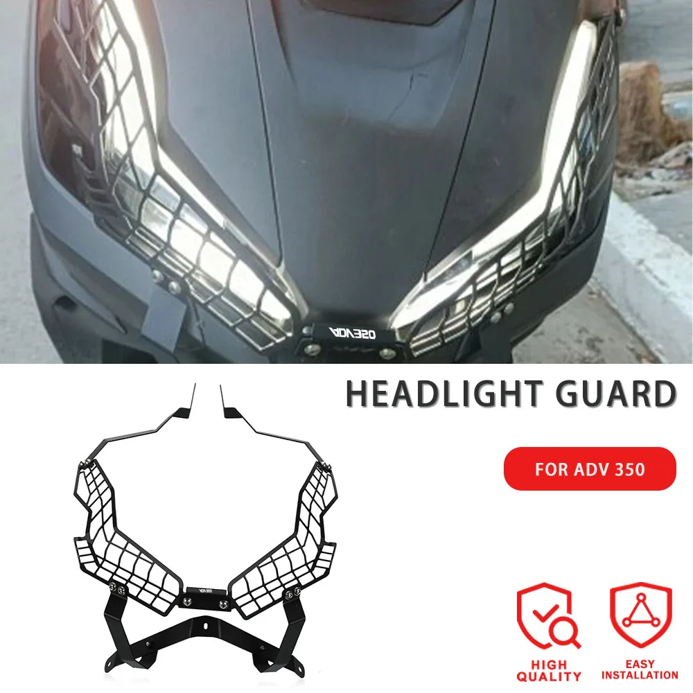 Motorcycle Scooter Accossories Front Headlight Grille Lamp Guard Cover Net Protector For HONDA ADV350 ADV 350 2022-2024 ADV-350