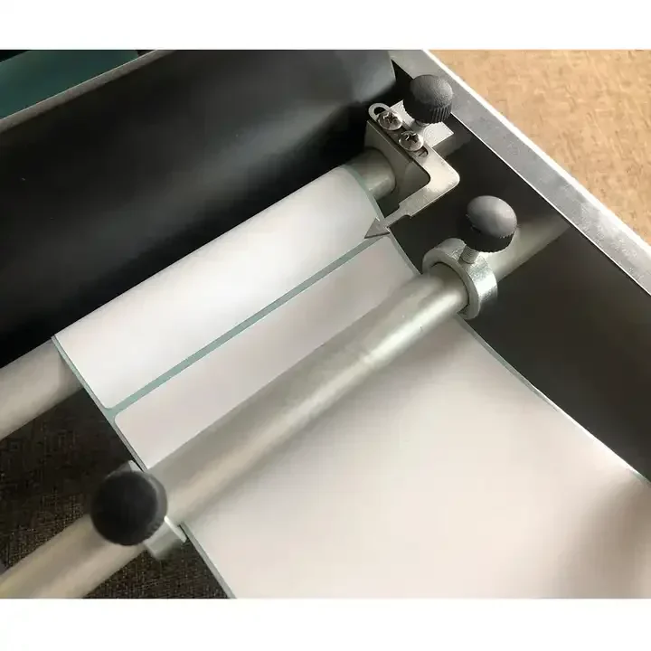 آلة وضع العلامات ML-50 ذات نوعية جيدة للزجاجات المستديرة شبه الأوتوماتيكية، آلة لصق الملصقات، ماء الزجاجة #5