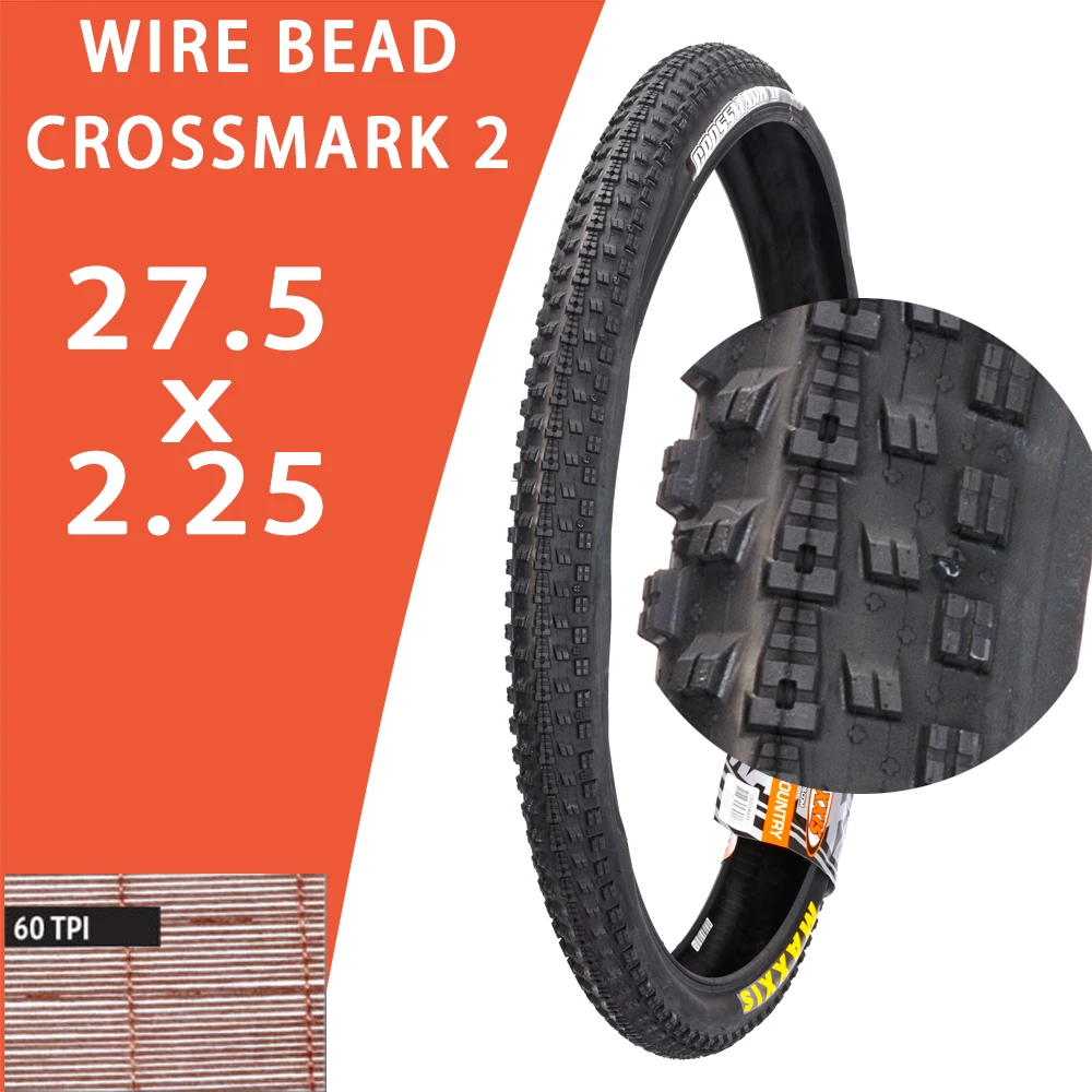 MAXXIS CROSSMARK 2 WIRE MTB BICYCLE TIRES MOUNTAIN BIKE TIRE 26