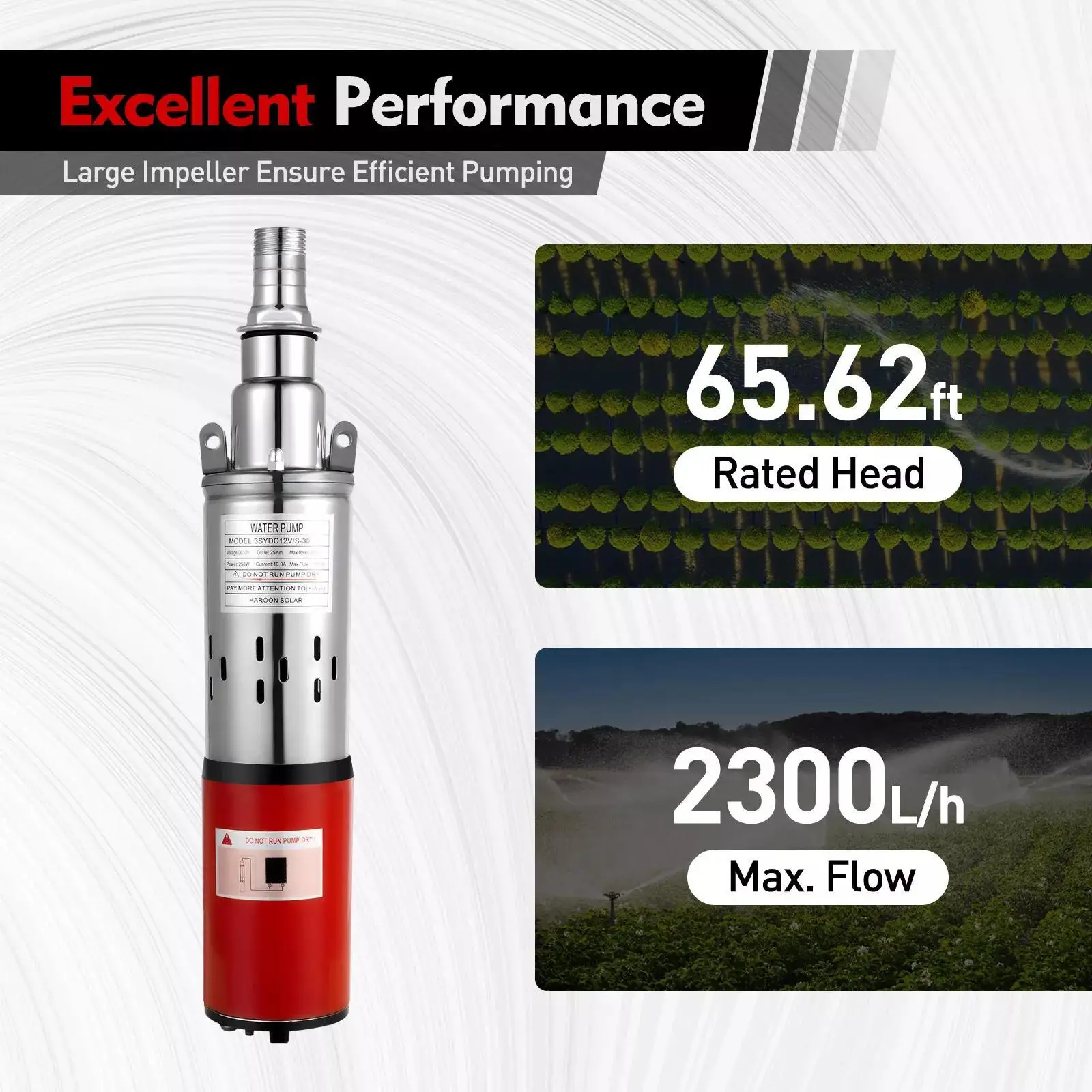 مضخة غاطسة تعمل بالطاقة الشمسية 12 فولت بئر عميق 12 فولت مضخة غاطسة تعمل بالطاقة الشمسية بئر عميق