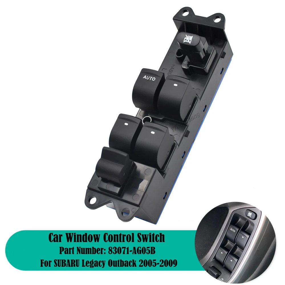 

Power Master Window Lifter Control Switch Button 83071-AG05B 83071AG05B For SUBARU Legacy Outback 2005-2009