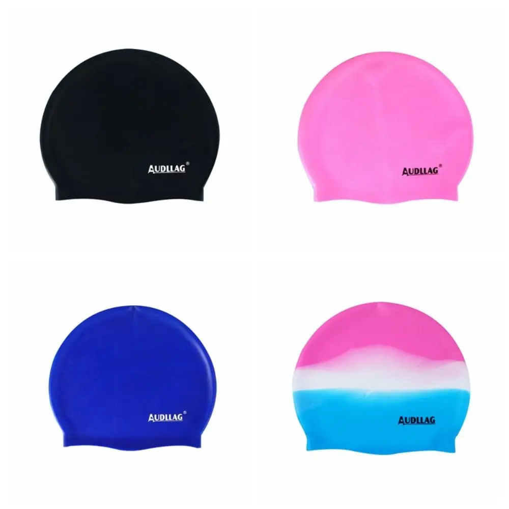 Long Hair Ear Protection Swimming Cap Lightweight Waterproof Swimming Hat Non Stick Hair Tear-resistant Silicone Swimming Hat