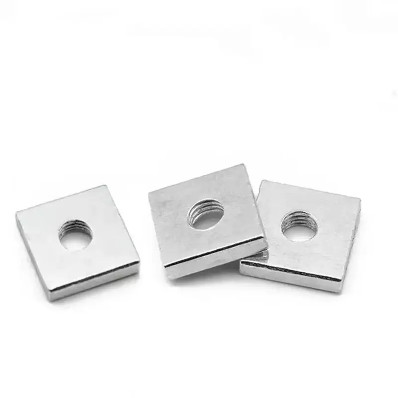 

20pcs M8x20x6 Square Carbon Steel Thin Nuts Galvanized Zinc Plated GB39 DIN 562 BIGGER Size Nut for Industrial Use
