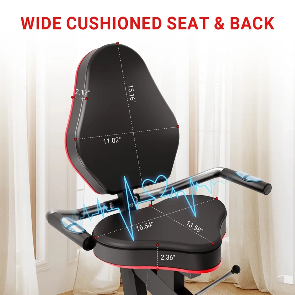 Wholesale Indoor Workout Fitness Equipment Body Fit Commercial Home Use Exercise Recumbent Bike with Back Support