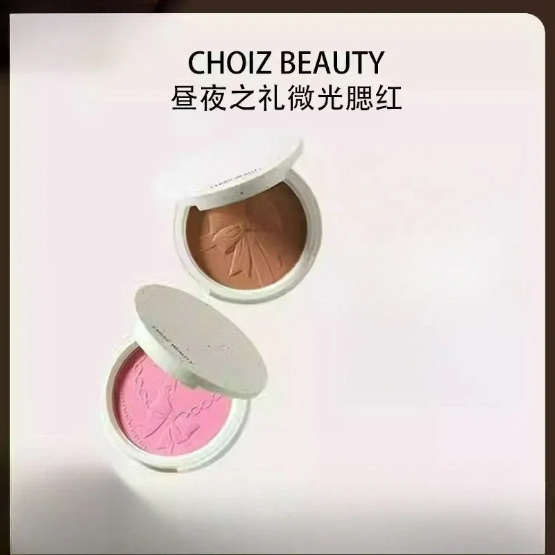 Róż do policzków CHOIZ BEAUTY Bow Relief Glow Blush, pieczony, rozświetlający, poprawiający koloryt, do opalania, długotrwały makijaż twarzy.