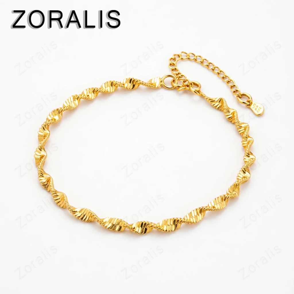 High Quality Charms 18K Gold Twisted Chain Bracelet For Women Men Fashion Wedding Party Fine Jewelry Christmas Gifts