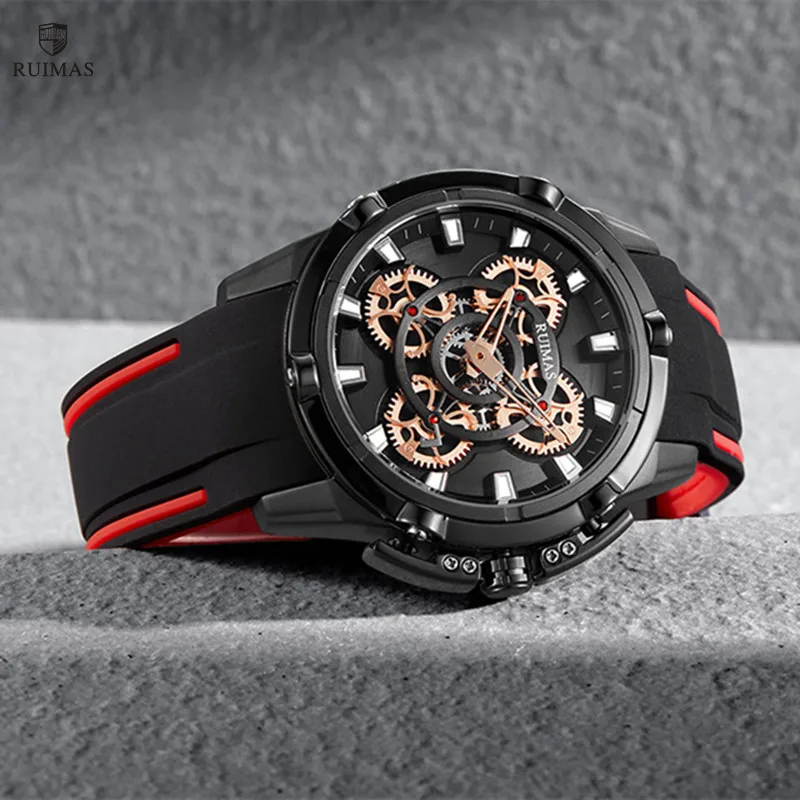 

RUIMAS Luxury Men Watches Silicone Strap Quartz Military Sport Watch Waterproof Luminous Wristwatch Male Clock Reloj Hombre 547