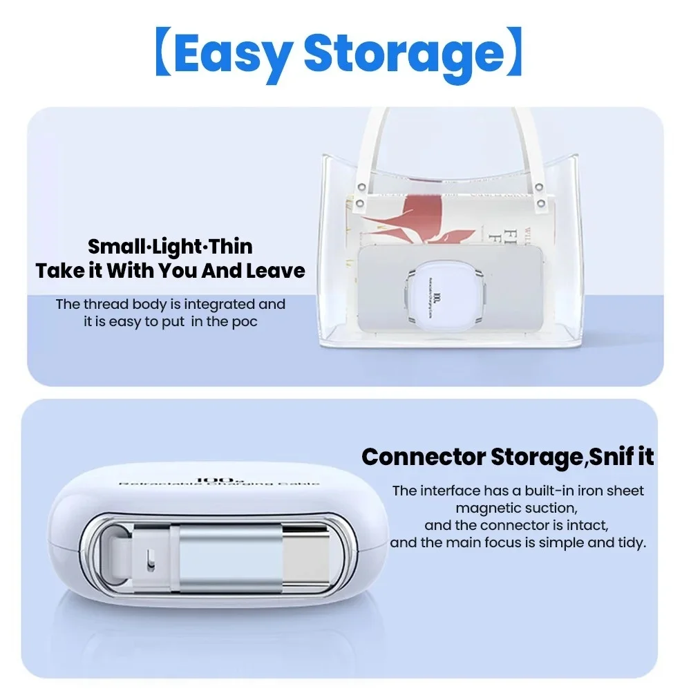 100W Type C To Type-C Fast Charging Retractable Cable For iPhone 17 16 Pro Max Samsung Mini Size USB C PD Mobile Phone Data Cord