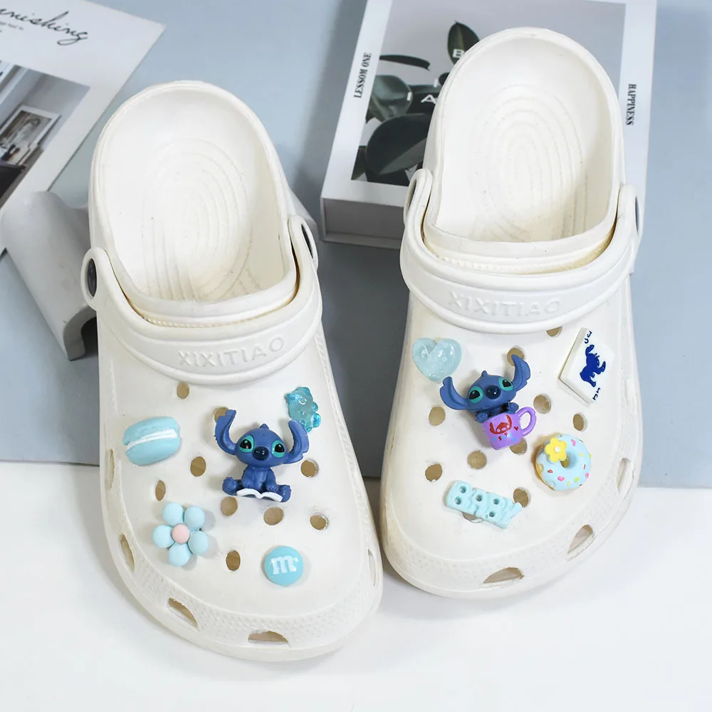 Обувные шармы MINISO Stitch DIY украшения для обуви аксессуары для сумки Bogg Сланцы Сандалии сабо детские подарки
