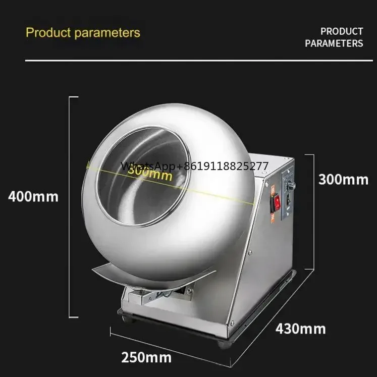 Compra Festival Máquina de recubrimiento de chocolate pequeña de alta calidad Pancomes de recubrimiento de azúcar con secador calentado Máquina de recubrimiento de maní