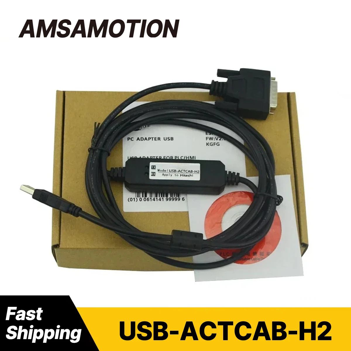 USB‑ACTCAB‑H2 Programming Cable For Hitachi H Series PLC USB Communication Debug Download Data Line