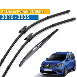 Erick's Wiper Front & Rear Wiper Blades For Renault Dacia Dokker 2016 - 2020 Windshield Windscreen Window Rain Brushes 22