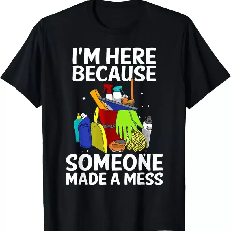 Funny Janitor Design For Housekeeping Cleaners T Shirt
