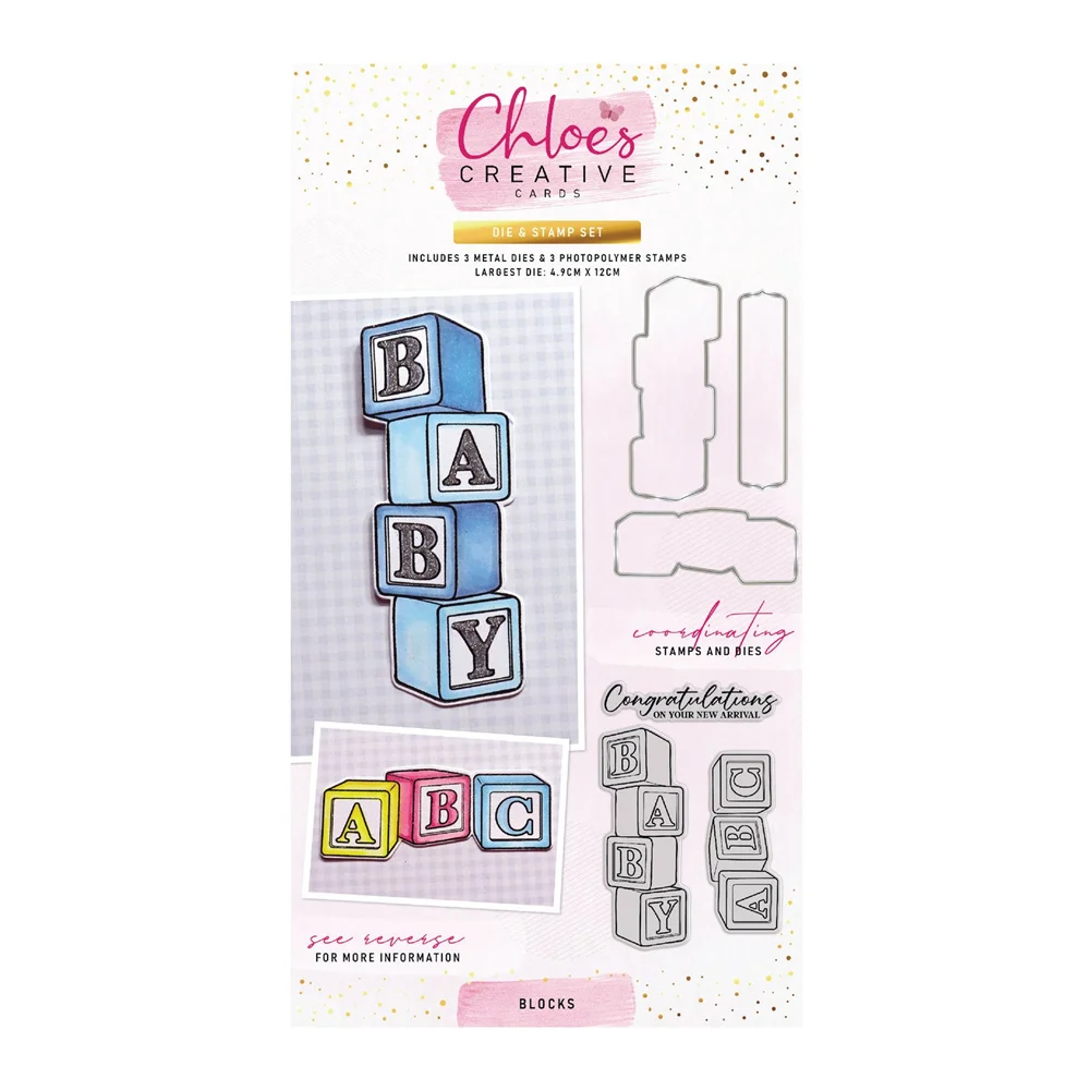 Baby Collection Sentiments Clear Stamps and Metal Cutting Dies Craft Mold DIY Scrapbooking Album Decorative Embossing Paper Card image 3