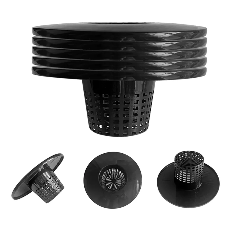 -ABJZ وعاء شبكي 6 بوصة بسعة 5 جالون للأغطية الواسعة للطلاء (5 عبوات) أكواب شبكية لباك الزراعة المائية، سلة DWC Li