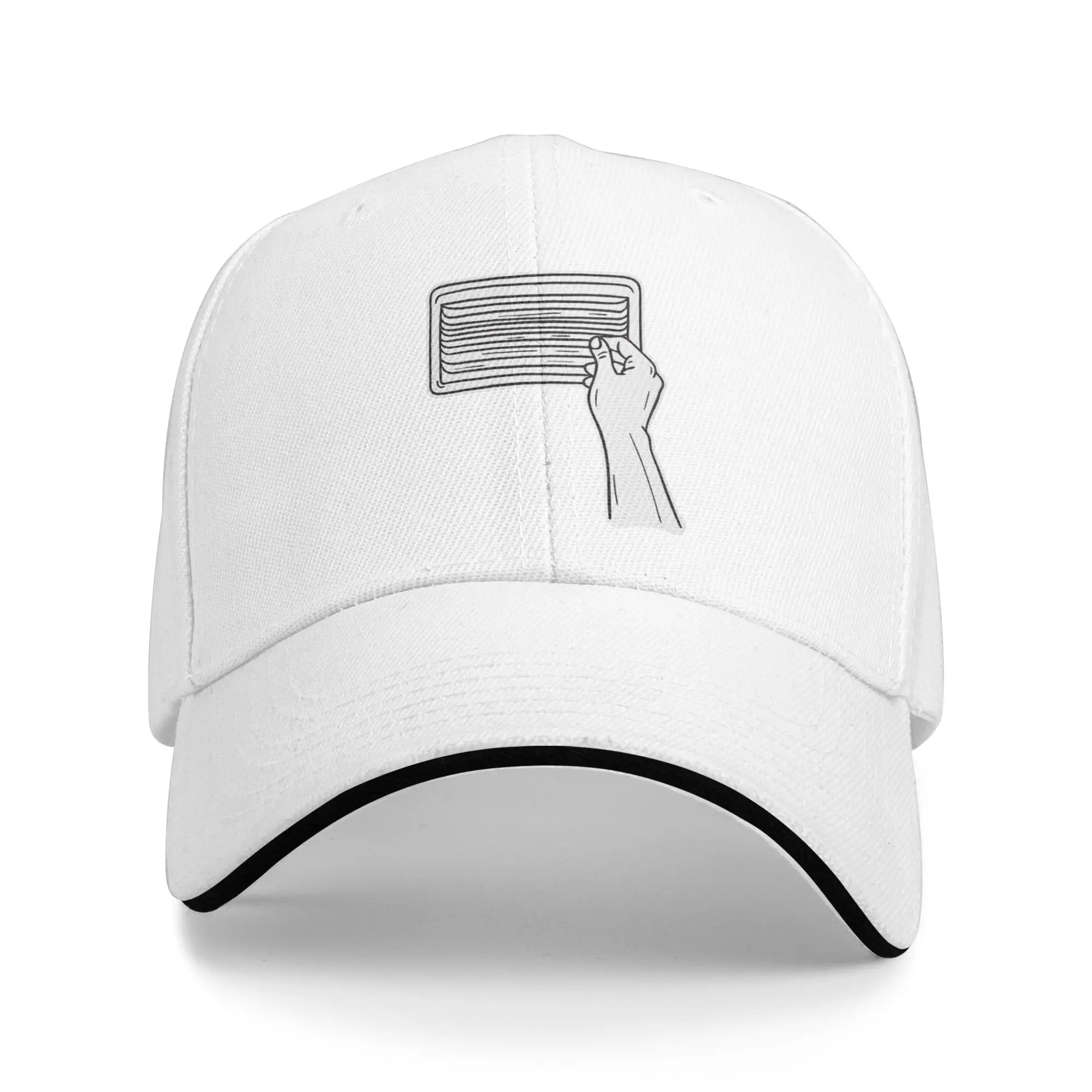 Doodle illustration of fingers tilting the slats of an air vent Gift For Children Men Women A Baseball Cap Hat