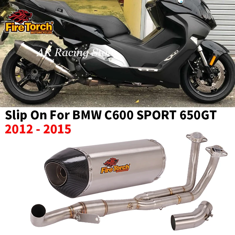 For BMW C600 Sport C650GT 2012-2015 Motorcycle Exhaust Muffler Escape Full System Link Pipe