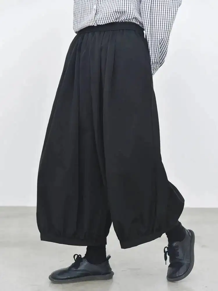 Waist High Elastic Khaki Pockets Pleated Wide Leg Casual Pants New Trousers Women Fashion  Spring Autumn 2026 MZVU