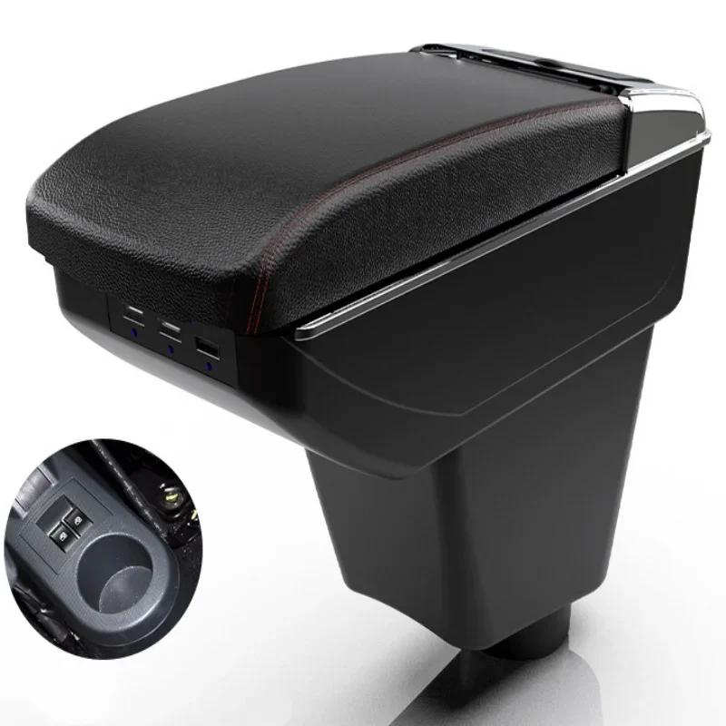 Armrest Box For For Renault Clio Captur Clio1 Clio2 Clio3 Clio 4 Clio Captur Leather Arm Rest Console Storage Box USB