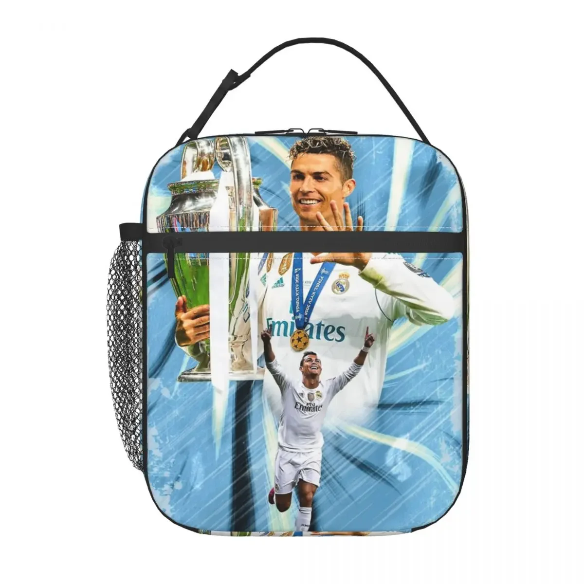 Cristiano Ronaldo Football CR7 Thermal Insulated Lunch Bag for Work Portable Food Bag Container Men Cooler Thermal Food Box