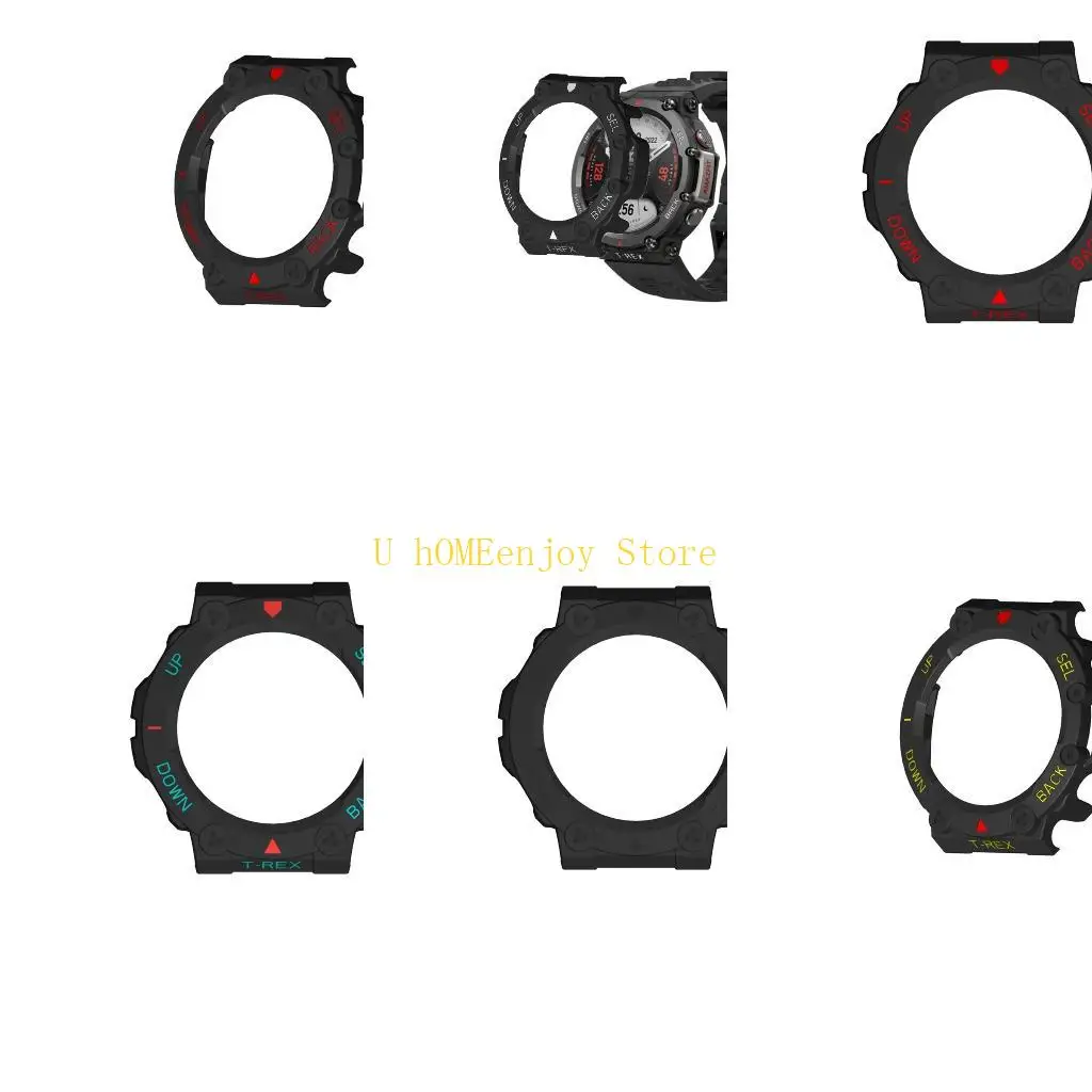 

B0KF PC Protector for Case Smartwatch Cover Shockproof Ultra-thin Bumper for Shell for T-Rex 2