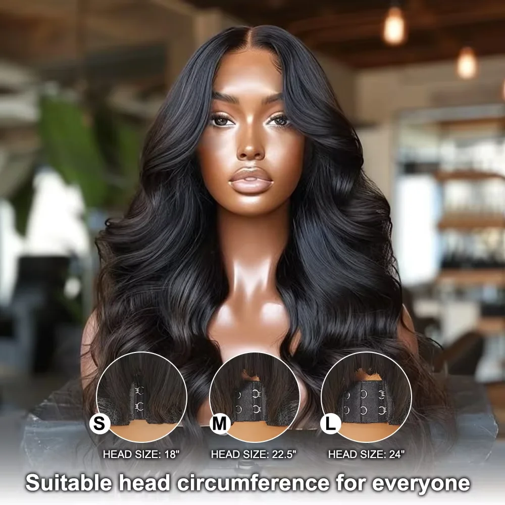 

Wear GO Glueless Wigs Human Hair 7x6 250Density Body Wave Human Hair Wigs 30Inch Lace Front Human Hair Wig 100% Real Human Hair