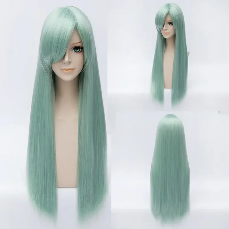 Anime The Seven Deadly Sins Elizabeth Liones Cosplay Wigs Long Straight Green Party Carnival Synthetic Hair Wig