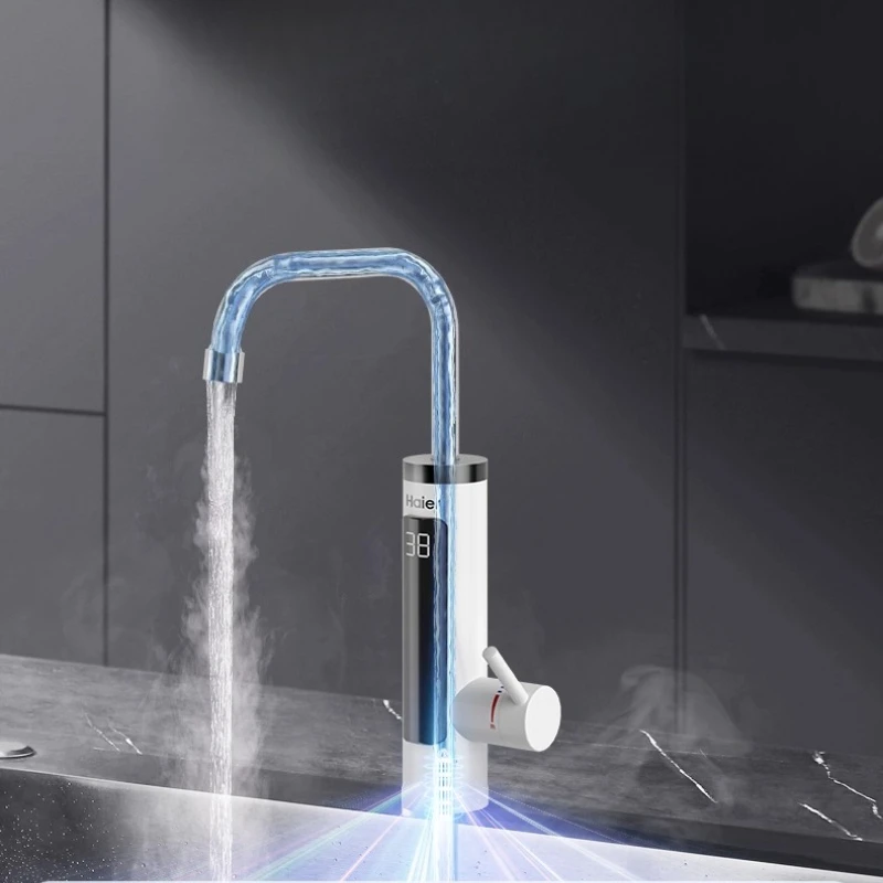 220V Bathroom Faucets Electric Tap Kitchen Tap Instantaneous Water Heater Heatable 3400W Rotated Instant Water Heater Kitchen