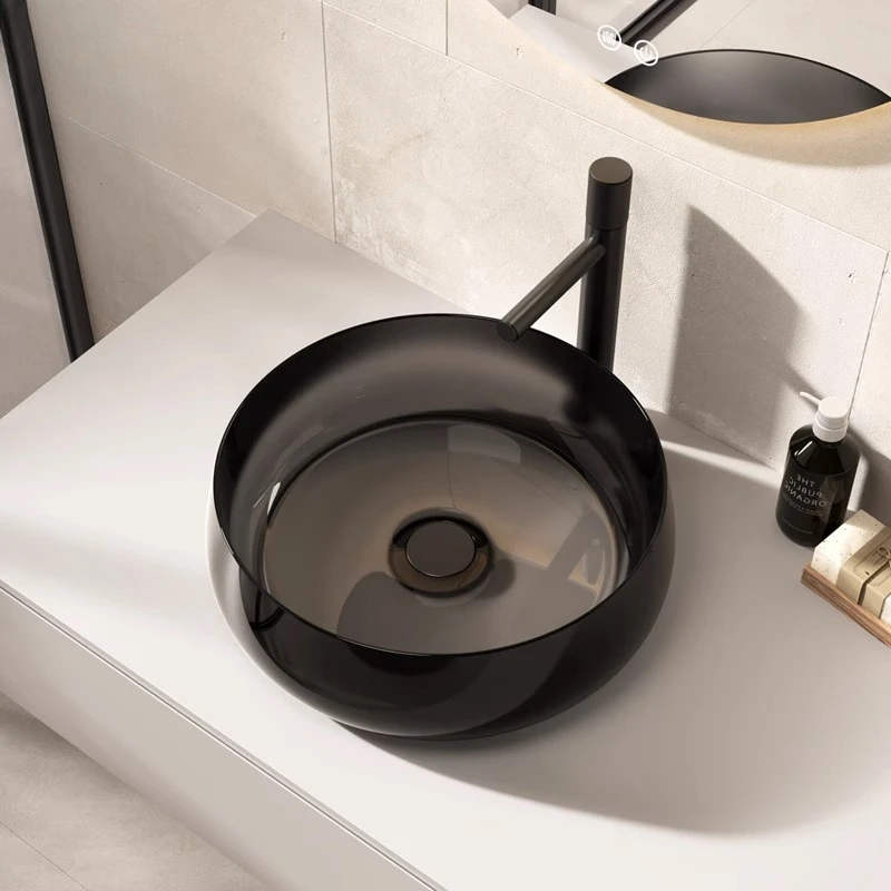 Color counter basin hotel bed and breakfast bathroom wash basin household art transparent resin wash basin