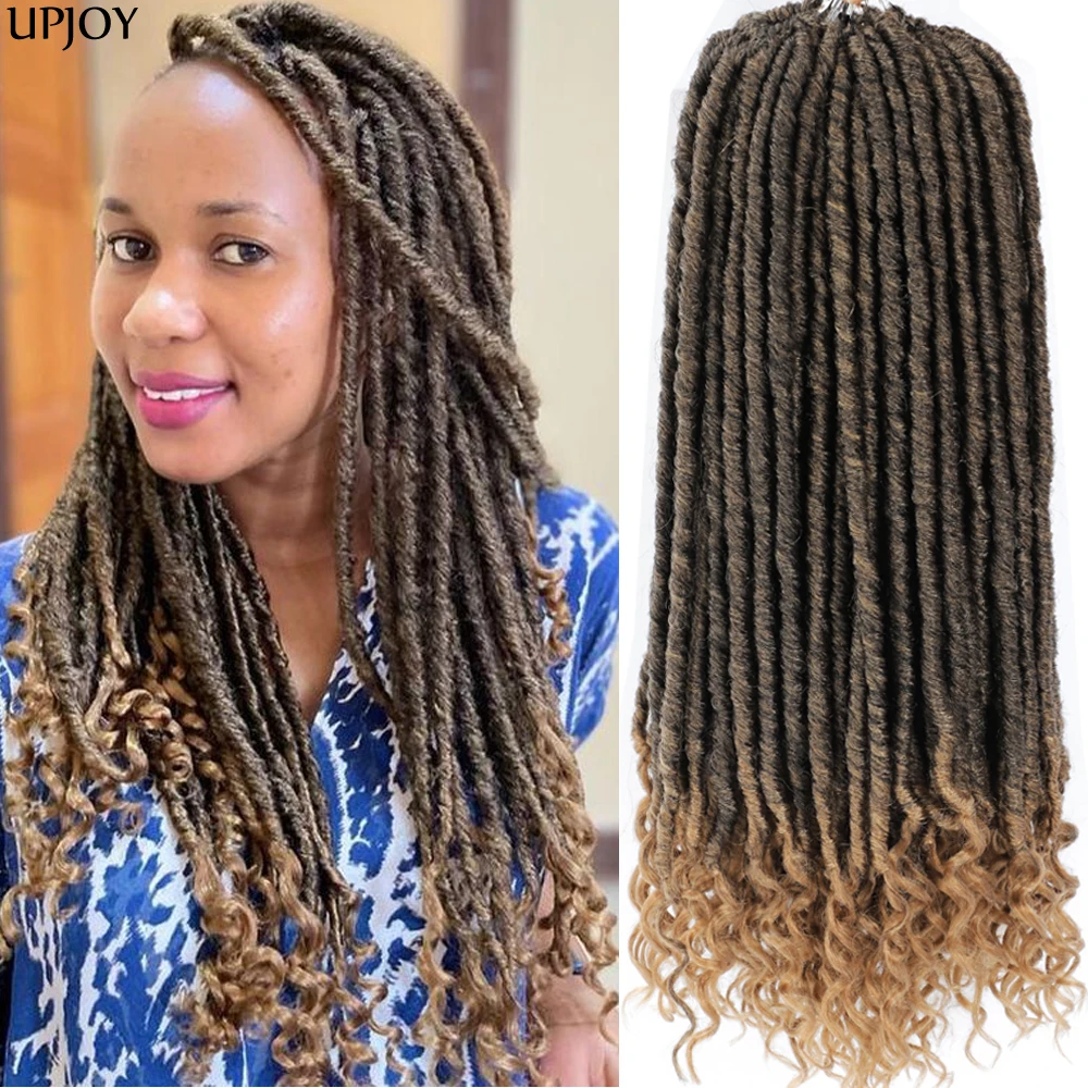 Real Goddess Locs Crochet Hair 1- 6 Packs 20 Inch Faux Locs Crochet Curly Hair Braids in Wholesale Price meche cheveux à tresser