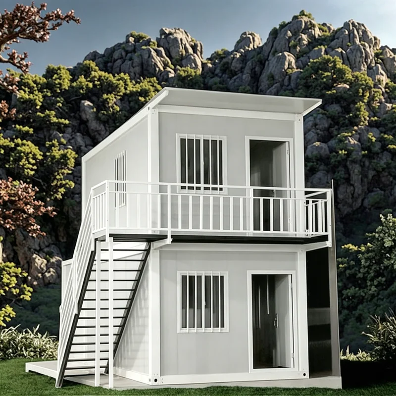 Custom 4 bedroom luxury prefabricated modular house meeting specific temporary housing demands foldable container house