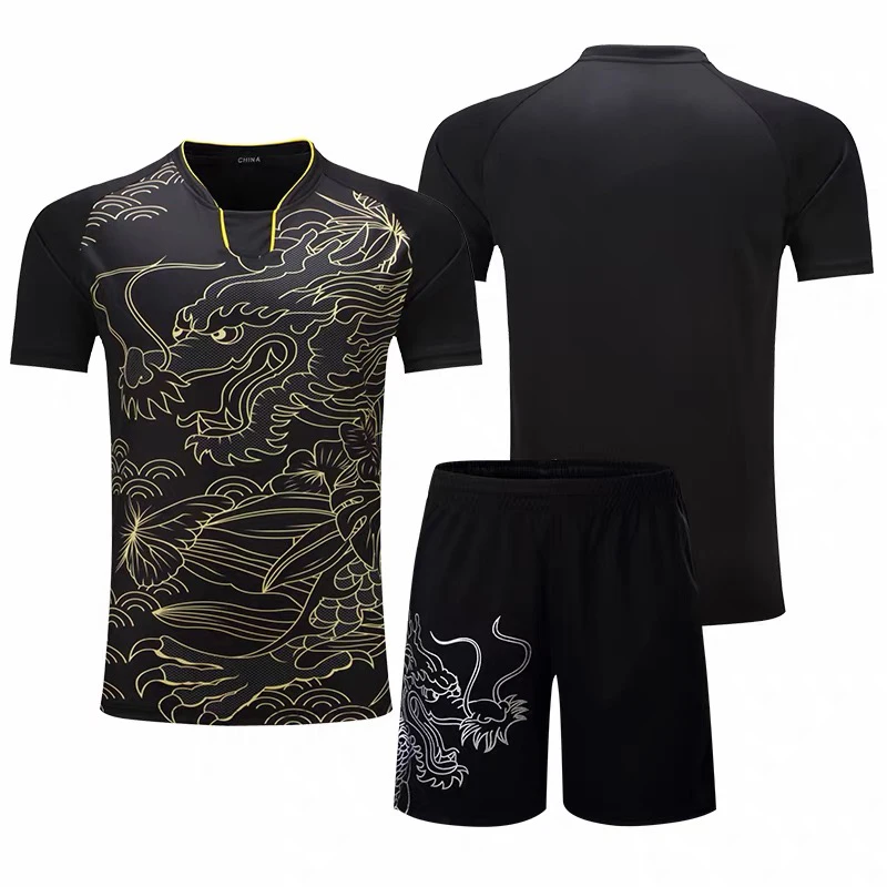 Dragon Chinese Table Tennis Jerseys For Men Women Children China Ping Pong T Shirt Sports Suits Table Tennis Uniforms Clothe