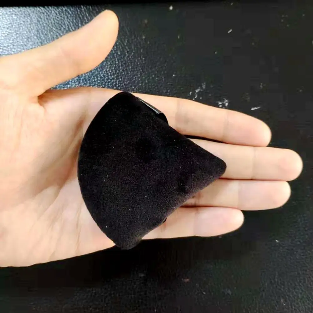 1/2 Uds. Mini esponja de maquillaje facial lavable con textura aterciopelada ligera, esponjas de maquillaje, esponja triangular de terciopelo para polvos faciales