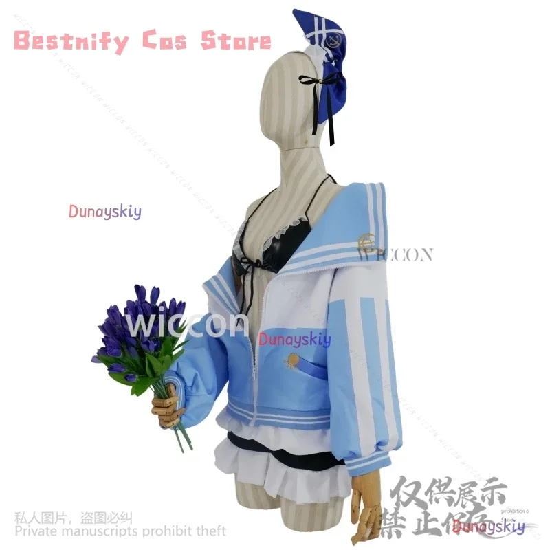 CosplayAnime Game NIKKE The Goddess Of Victory Cosplay Anchor Bikini Swimwear Women's Swimsuit Wig Set Female Sexy Beachwear Cos