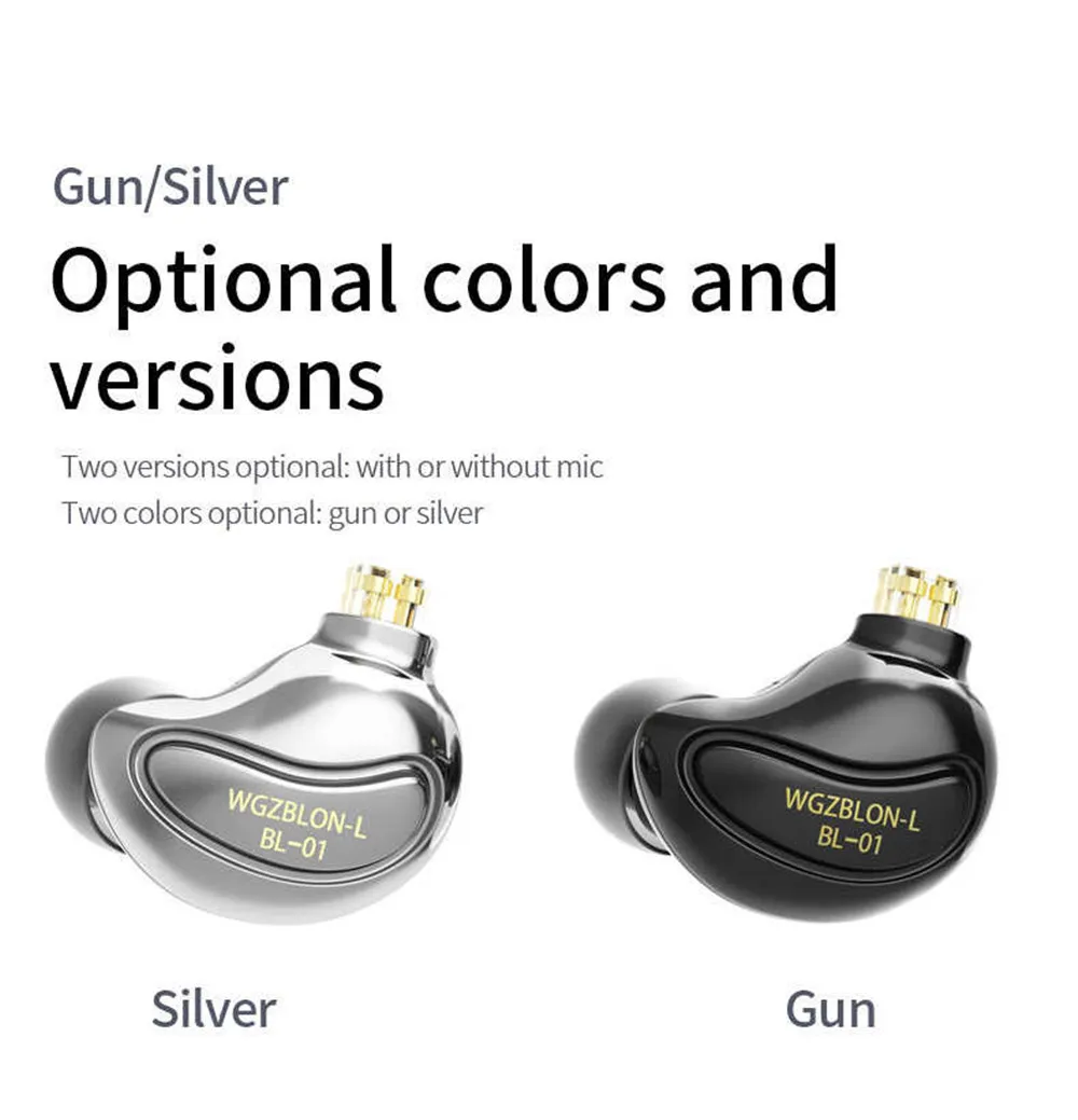 BLON-auriculares BL-01 BL01, dispositivo de audio interno con diafragma de fibra biológica de 10mm, para DJ, correr, con Cable desmontable de 2 pines, BL-03, BL03, BL05