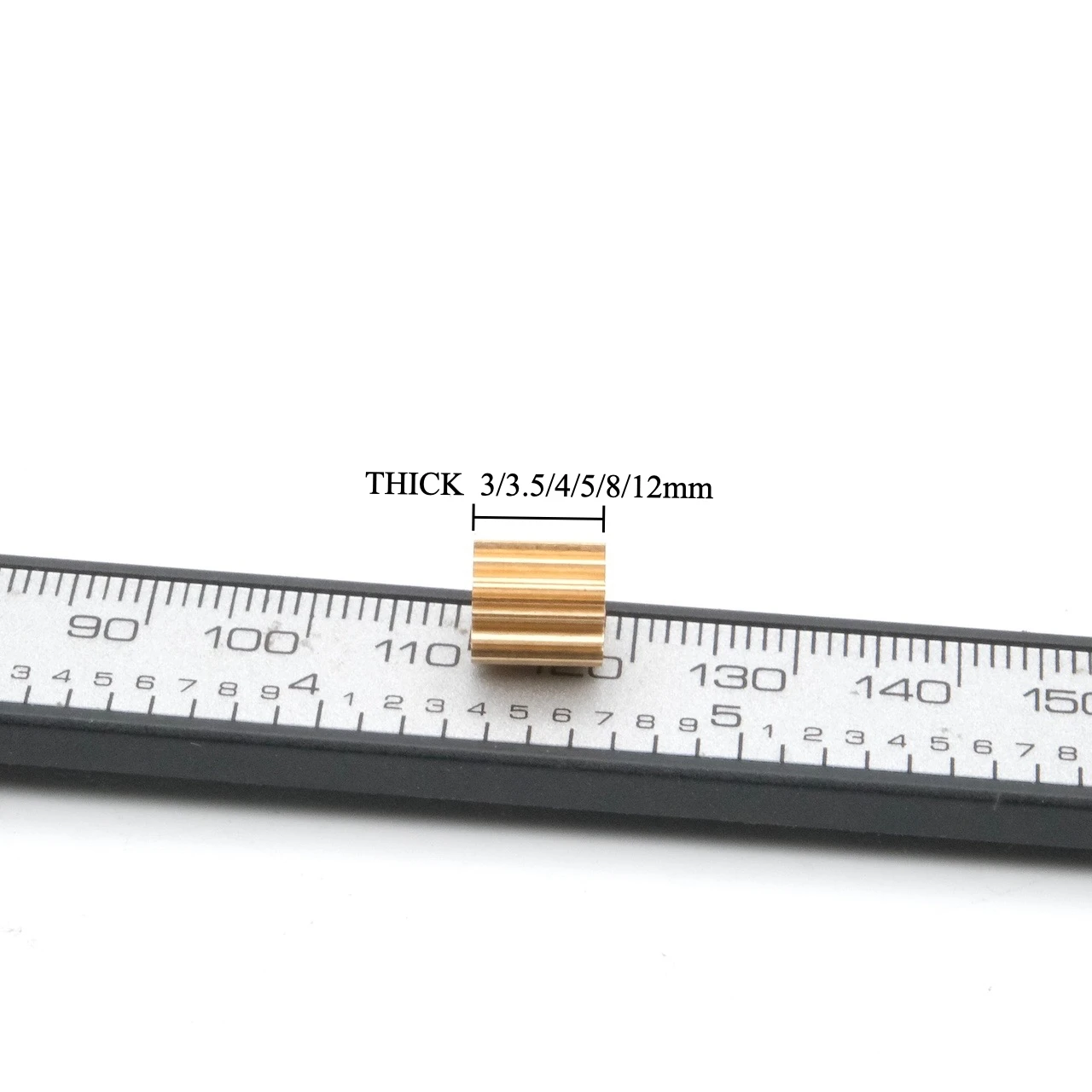 2mm-5mm DIY Mechanical Clock M0.5 14T Brass Extended Gear L3mm-L12mm Low Noise Gearbox Reduction Transmission System